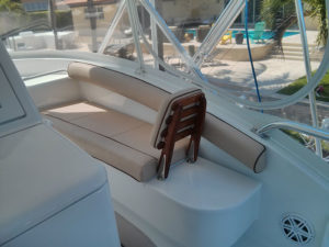 Hatteras yachts Custom Upholstery - Marine Canvas Miami